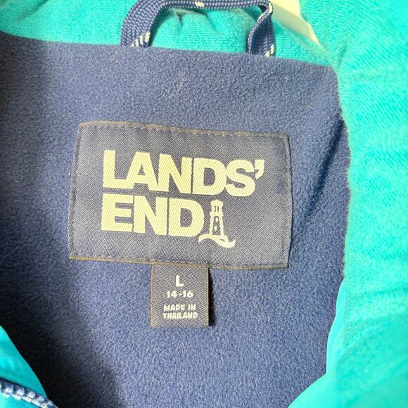 Lands' End Women's Squall Waterproof Insulated Parka Rain Jacket Size L - Picture 4 of 7